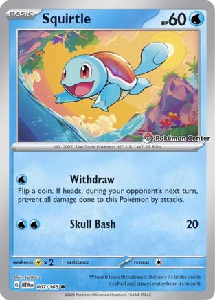 Squirtle (Pokémon Center Exclusive) (7) Reverse Holofoil - Miscellaneous Cards & Products