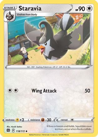 Staravia (118) Reverse Holofoil - Brilliant Stars