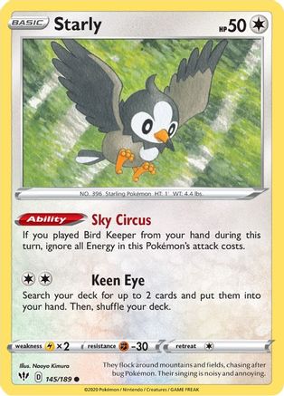 Starly (145) - Darkness Ablaze