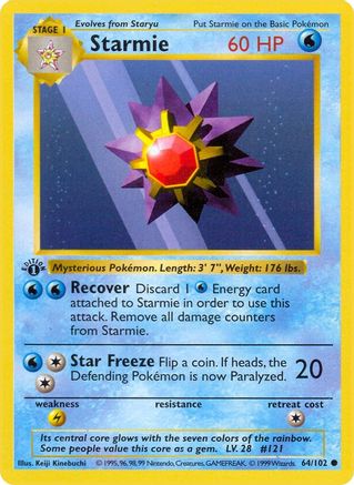 Starmie (64) (Unlimited) - Base Set (Shadowless)