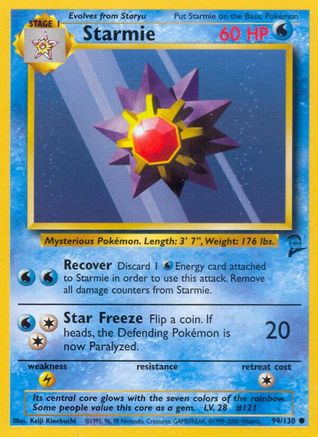 Starmie (94) - Base Set 2