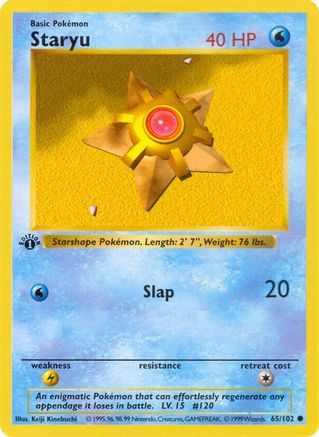 Staryu (65) (Unlimited) - Base Set (Shadowless)