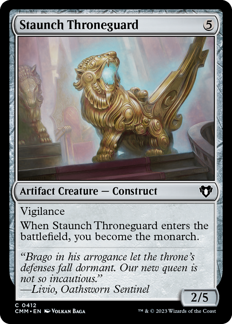 Staunch Throneguard (412) Foil - Commander Masters