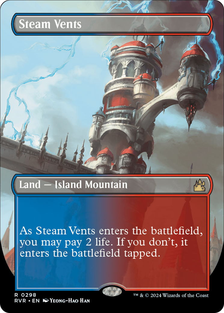Steam Vents (Borderless) (298) Foil - Ravnica Remastered