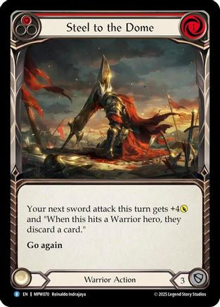 Steel to the Dome (Red) (MPW070) Rainbow Foil - Mastery Pack Warrior