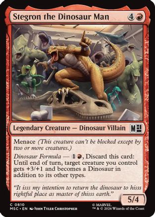 Stegron the Dinosaur Man (810) Foil - Commander: Marvel Super Heroes