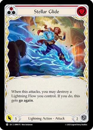 Stellar Glide (Red) (OMN175) Rainbow Foil - Omens of the Third Age