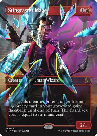 Stingcaster Mage (Borderless Shattered Mirror) (457) Facet Foil - Reality Fracture