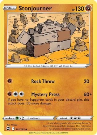 Stonjourner (101) Reverse Holofoil - Silver Tempest