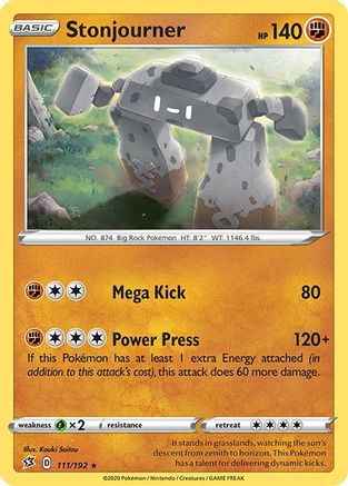 Stonjourner (111) Reverse Holofoil - Rebel Clash