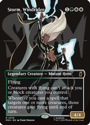 Storm, Windrider (Borderless Logo) (375) Foil - Marvel Super Heroes