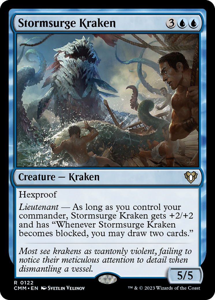 Stormsurge Kraken (122) - Commander Masters
