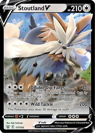 Stoutland V (117) Holofoil - Battle Styles