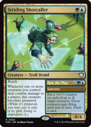 Striding Shotcaller // Run the Play (050) - Commander: Secrets of Strixhaven