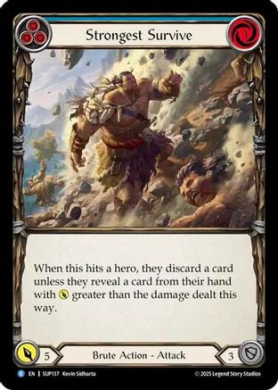 Strongest Survive (Blue) (SUP137) Rainbow Foil - Super Slam