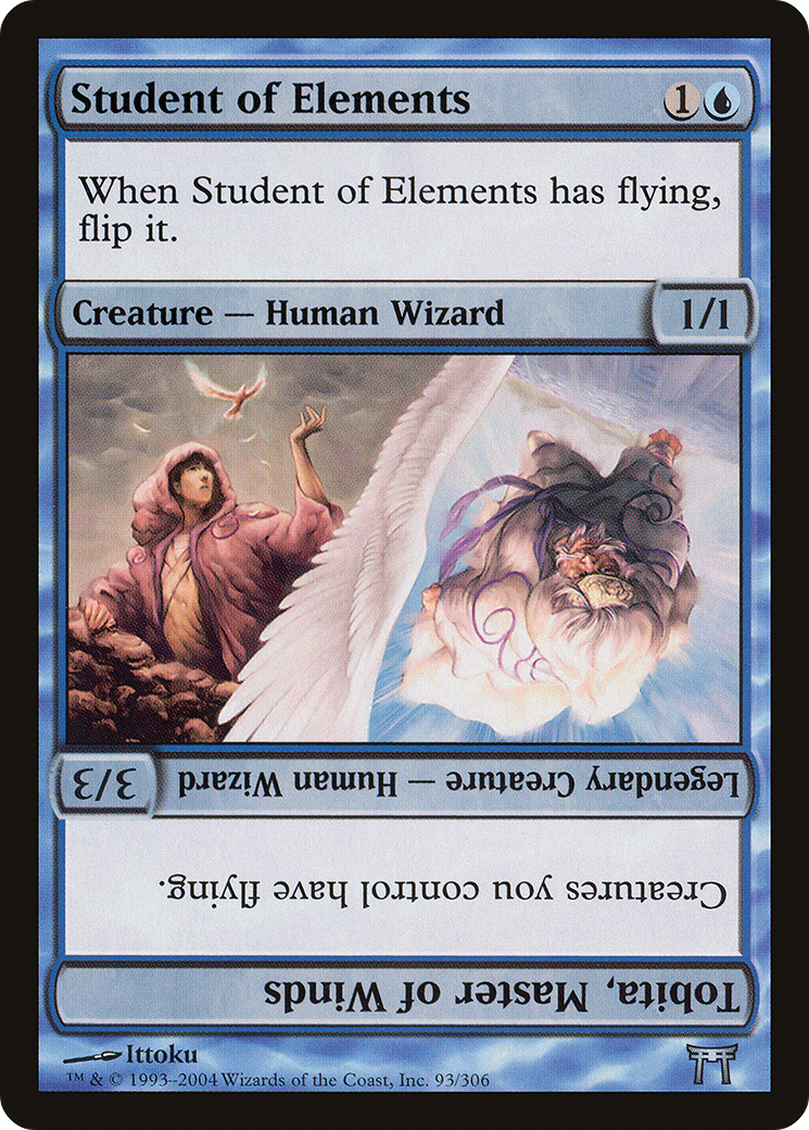 Student of Elements // Tobita, Master of Winds (093) Foil - Champions of Kamigawa