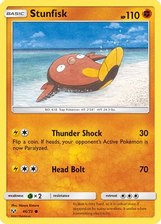 Stunfisk (46) Reverse Holofoil - Shining Legends