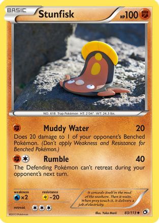 Stunfisk (83) Reverse Holofoil - Legendary Treasures