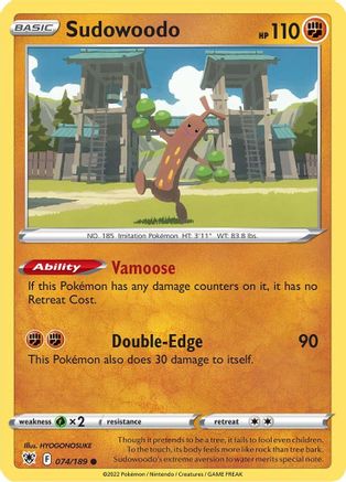 Sudowoodo (74) Reverse Holofoil - Astral Radiance