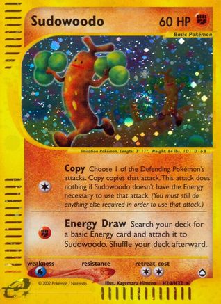 Sudowoodo (H24) Holofoil - Aquapolis
