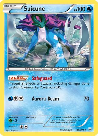 Suicune (20) Reverse Holofoil - Plasma Blast