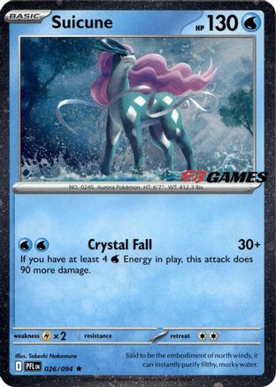 Suicune (Cosmos Holo) (EB Games Exclusive) (26) Holofoil - Miscellaneous Cards & Products