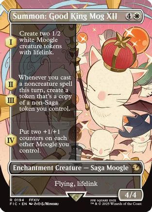 Summon: Good King Mog XII (Borderless) (194) - Commander: FINAL FANTASY