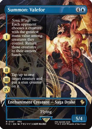 Summon: Valefor (Borderless) (197) Foil - Commander: FINAL FANTASY