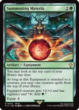 Summoning Materia (072) Surge Foil - Commander: FINAL FANTASY