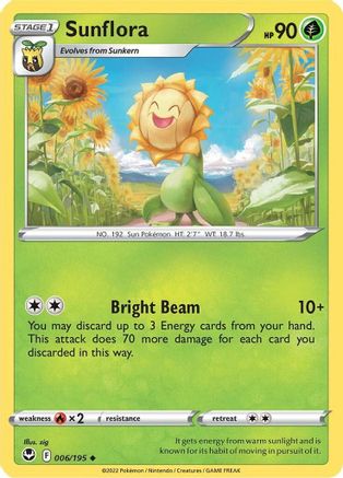 Sunflora (6) Reverse Holofoil - Silver Tempest