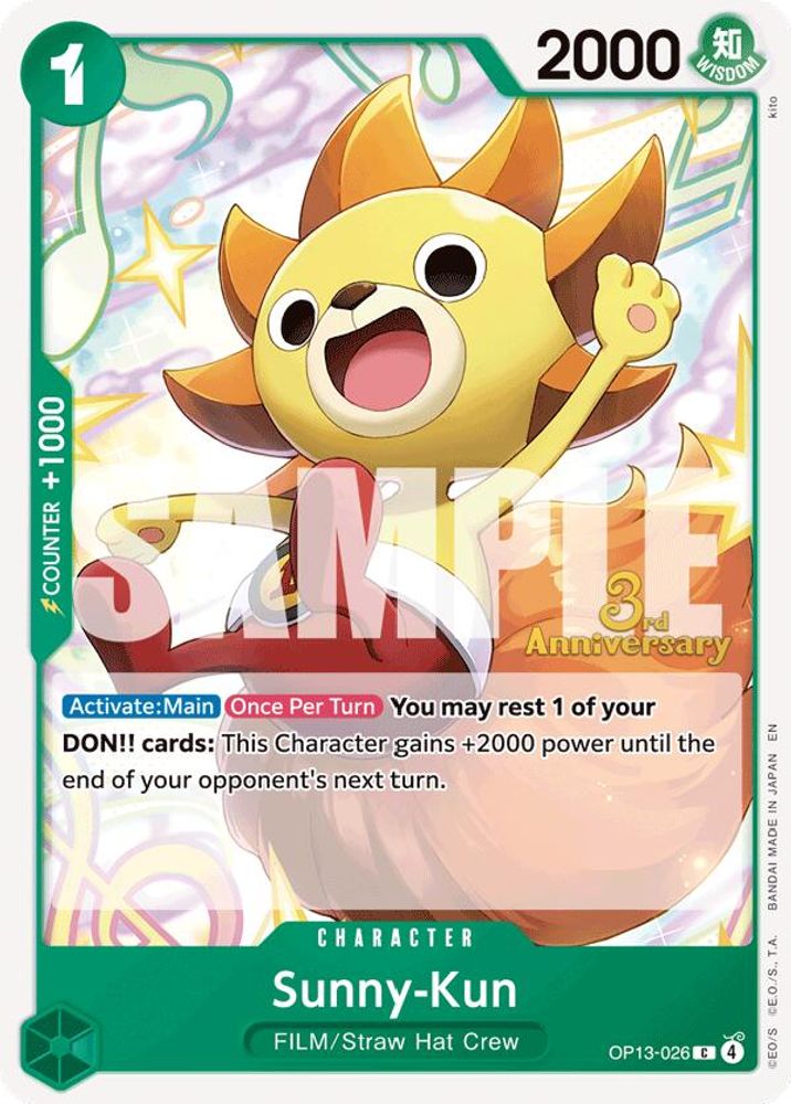 Sunny-Kun (OP13-026) 3rd Anniversary Tournament Cards