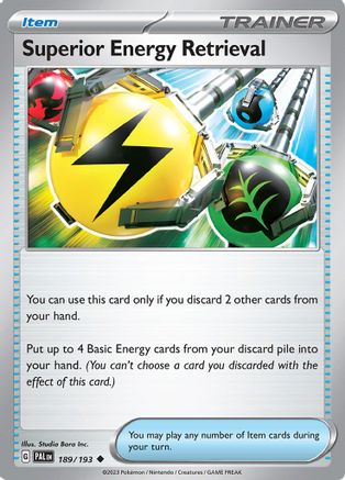 Superior Energy Retrieval (189) Reverse Holofoil - Paldea Evolved