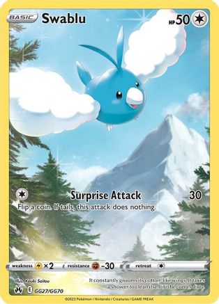 Swablu (GG27) Holofoil - Crown Zenith