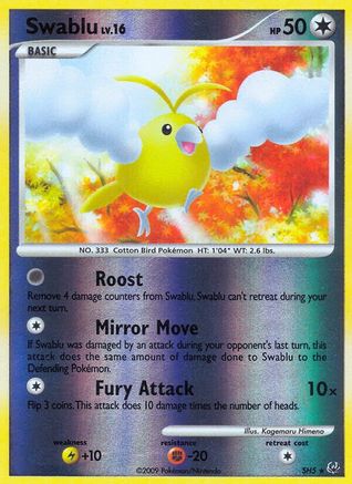 Swablu (Shiny) (SH5) Reverse Holofoil - Platinum