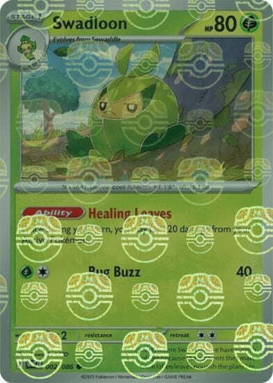 Swadloon (Master Ball Pattern) (2) Reverse Holofoil - White Flare