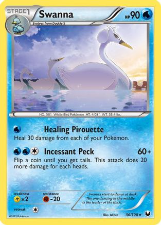 Swanna (36) Reverse Holofoil - Dark Explorers