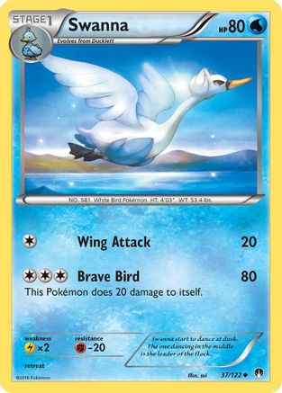 Swanna (37) Reverse Holofoil - BREAKpoint