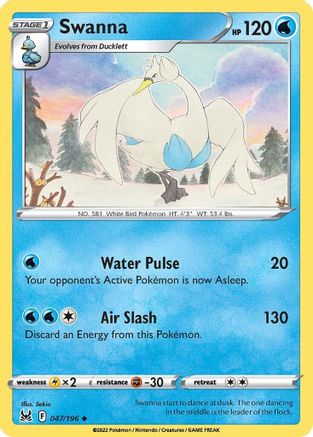 Swanna (47) Reverse Holofoil - Lost Origin