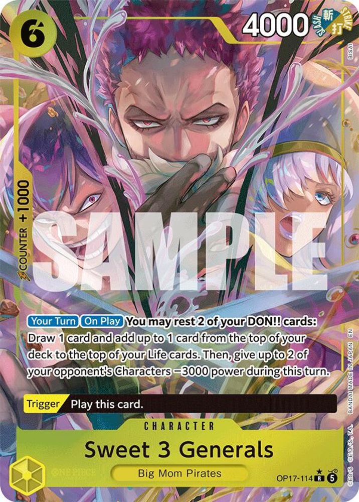 Sweet 3 Generals (Alternate Art) (OP17-114) Foil