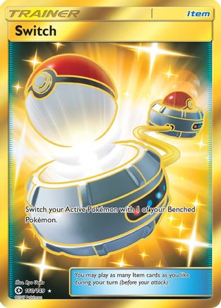 Switch (Gold) (160) Holofoil - Sun & Moon