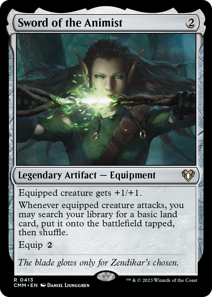 Sword of the Animist (413) Foil - Commander Masters