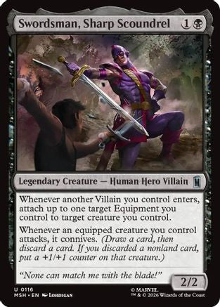 Swordsman, Sharp Scoundrel (116) Foil - Marvel Super Heroes