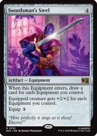 Swordsman's Steel (752) Foil - Commander: Marvel Super Heroes