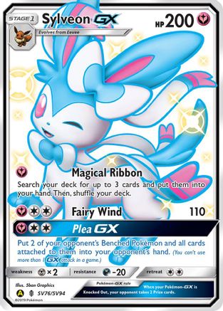 Sylveon GX (SV76) (Shiny Vault) Holofoil - Hidden Fates
