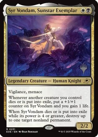 Syr Vondam, Sunstar Exemplar (Promo Pack) (231) Foil - Edge of Eternities