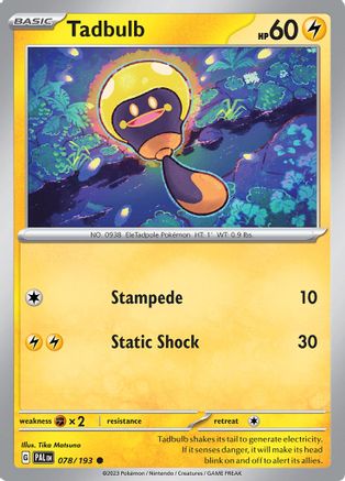 Tadbulb (78) Reverse Holofoil - Paldea Evolved