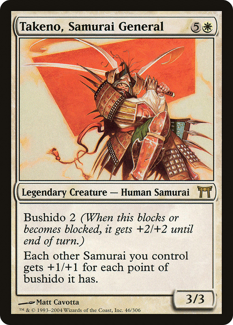 Takeno, Samurai General (046) - Champions of Kamigawa