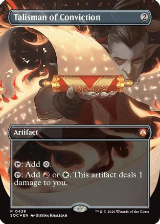 Talisman of Conviction (Borderless) (428) Foil - Commander: Secrets of Strixhaven