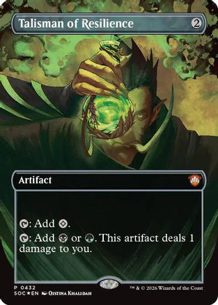 Talisman of Resilience (Borderless) (432) Foil - Commander: Secrets of Strixhaven