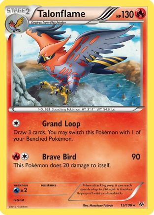 Talonflame (15) Reverse Holofoil - Roaring Skies